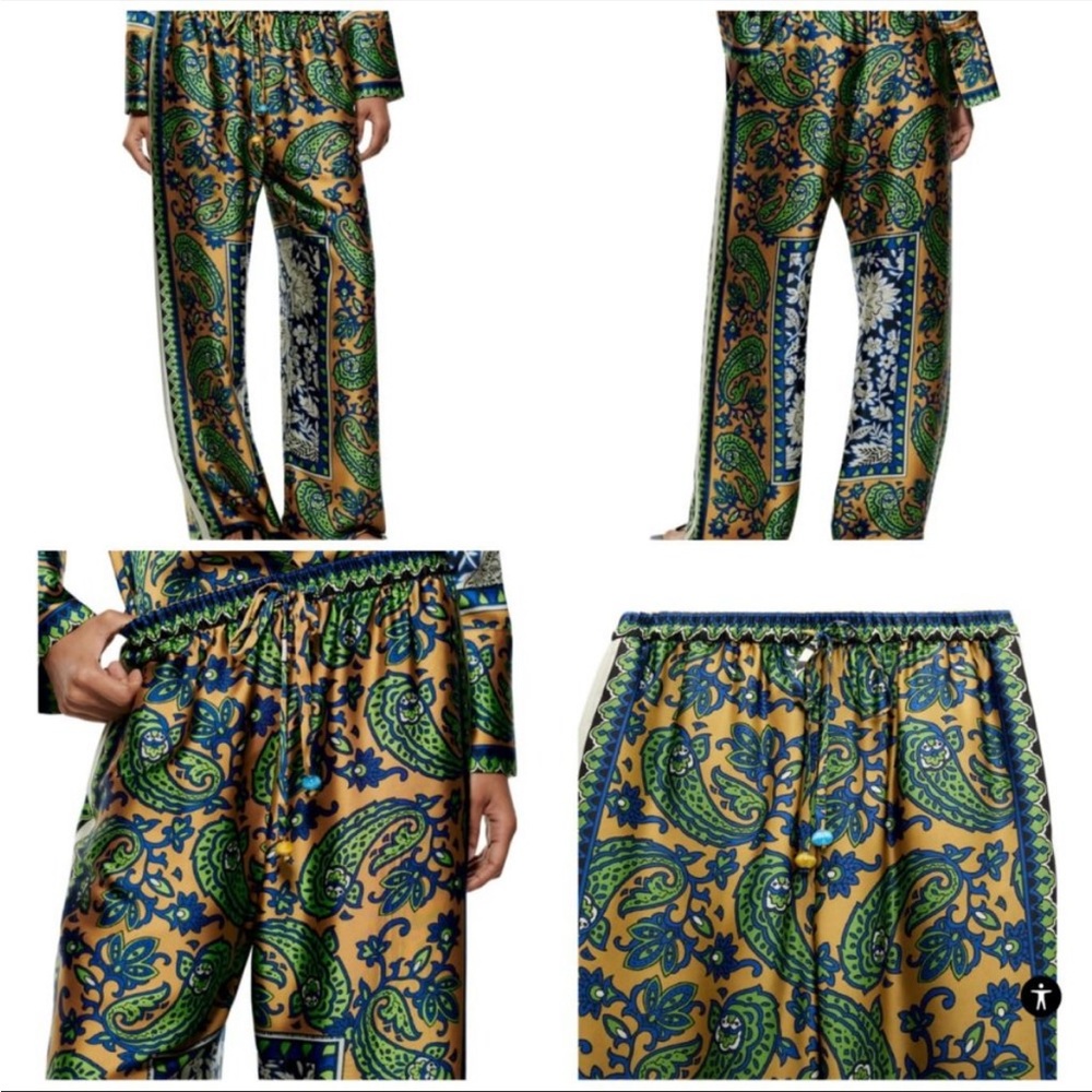 Zara drawstring printed palazzo pants, XS